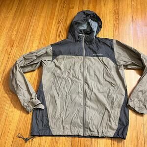 Columbia Jacket Mens Large Nylon Hooded Rain Coat **